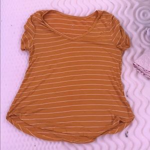 yellow and white striped shirt